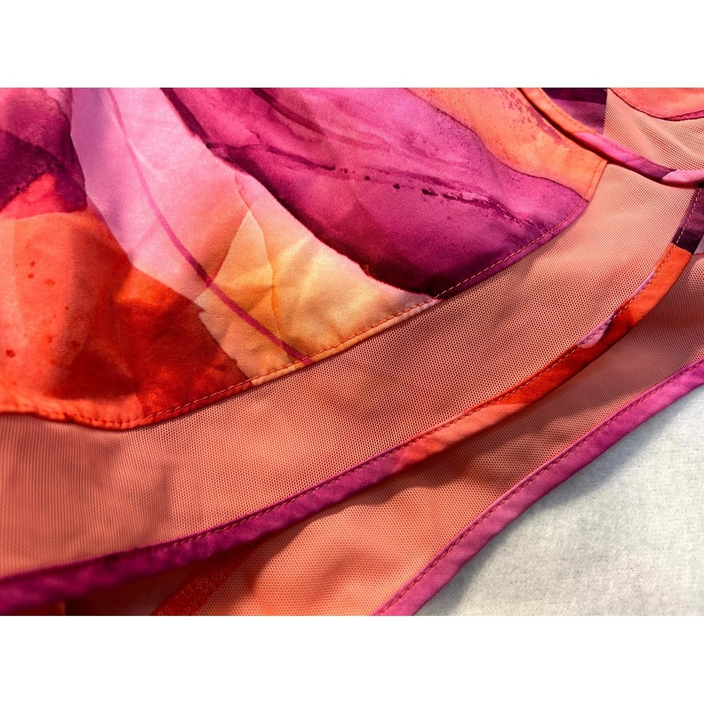 Athlet Printed Mesh Racer Run Shorts 4" Workout Running Watercolor Size Small - Picture 10 of 13